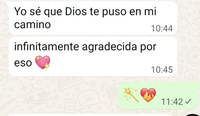 Testimonio WhatsApp
